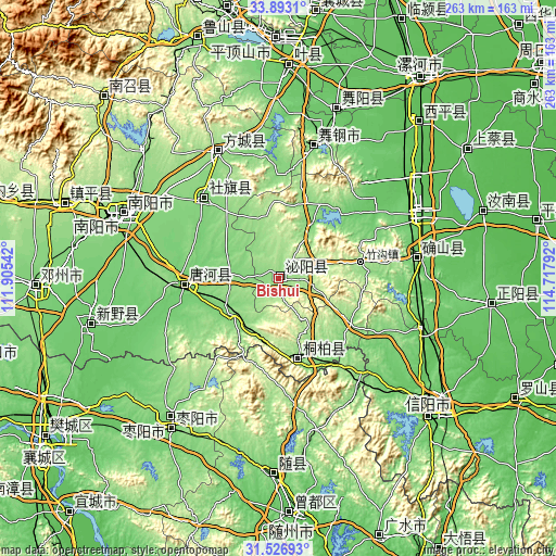 Topographic map of Bishui