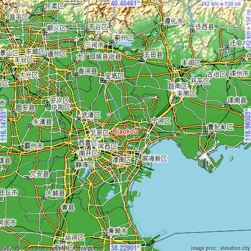 Topographic map of Biaokou