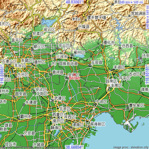 Topographic map of Beitan