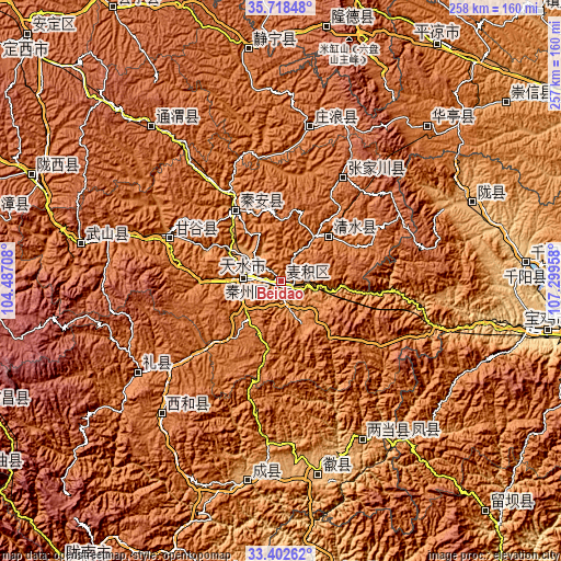 Topographic map of Beidao