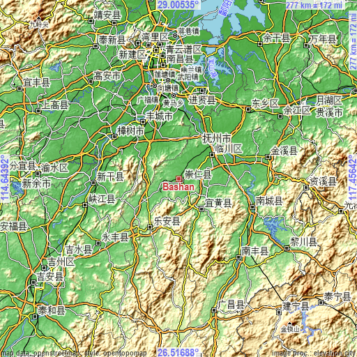 Topographic map of Bashan