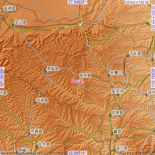 Topographic map of Bao’an