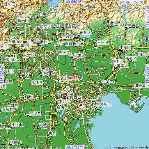 Topographic map of Badaogu