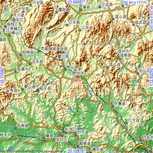 Topographic map of Babu