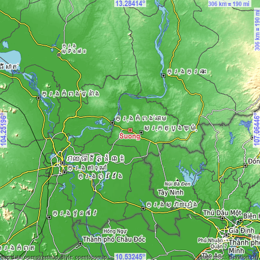Topographic map of Suong