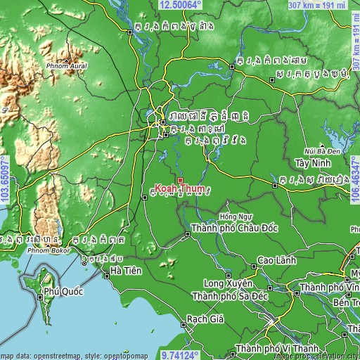 Topographic map of Koah Thum
