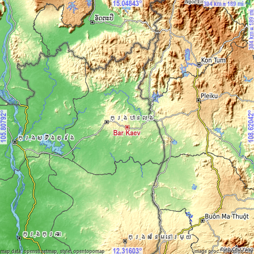 Topographic map of Bar Kaev