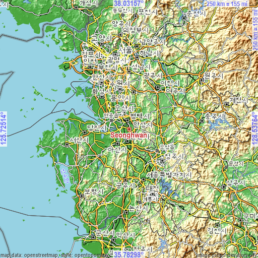 Topographic map of Seonghwan