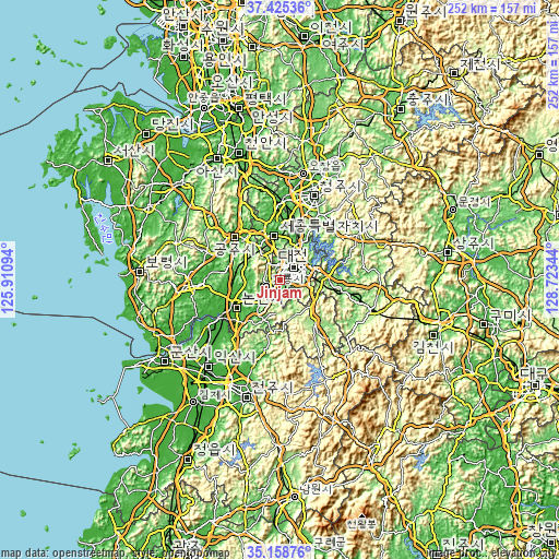 Topographic map of Jinjam