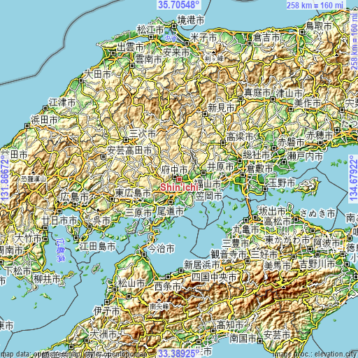 Topographic map of Shin’ichi