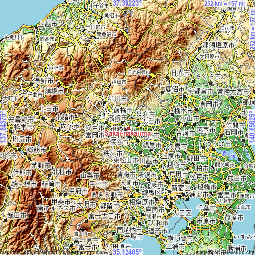 Topographic map of Sakai-nakajima