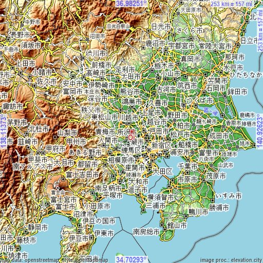Topographic map of Ōi