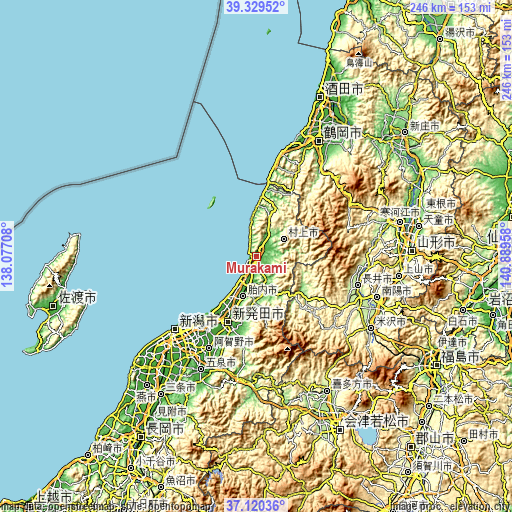 Topographic map of Murakami
