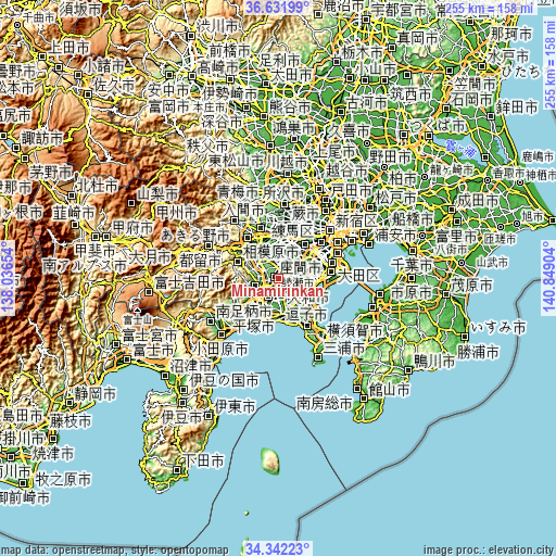 Topographic map of Minamirinkan