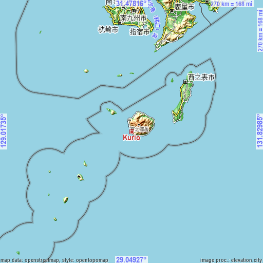 Topographic map of Kurio