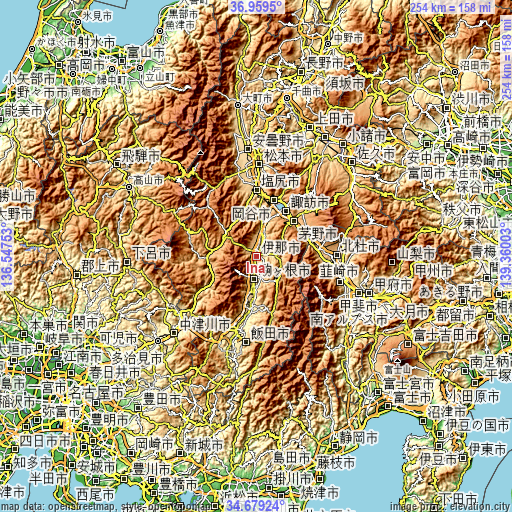 Topographic map of Ina