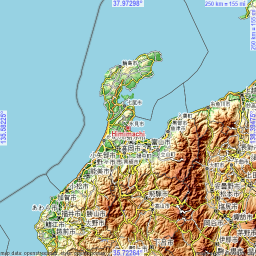 Topographic map of Himimachi