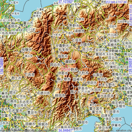 Topographic map of Chino