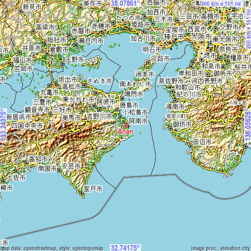 Topographic map of Anan