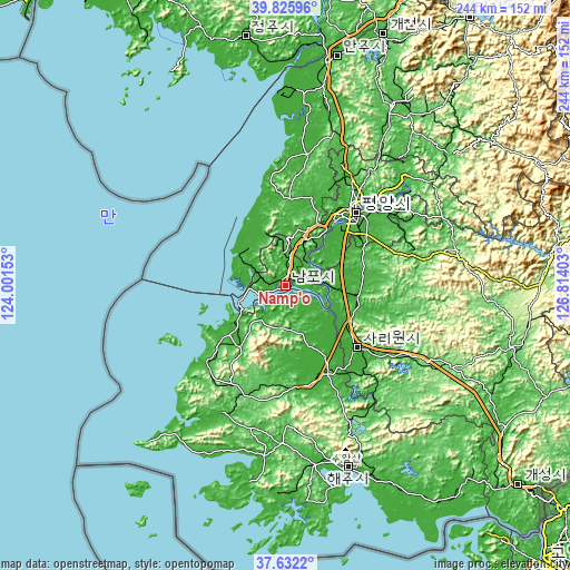 Topographic map of Namp’o
