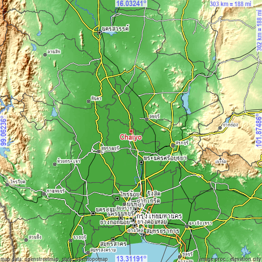 Topographic map of Chaiyo