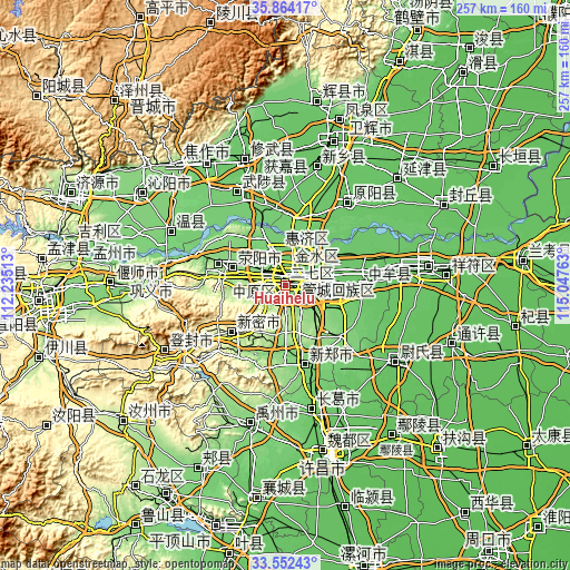Topographic map of Huaihelu