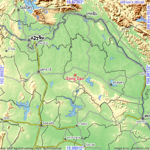 Topographic map of Song Dao