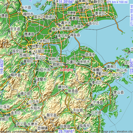 Topographic map of Lianghu
