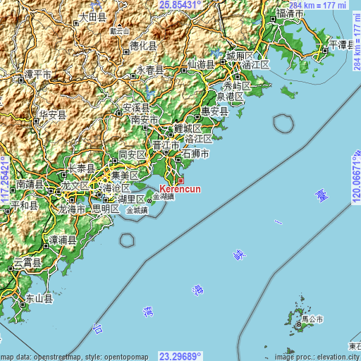 Topographic map of Kerencun