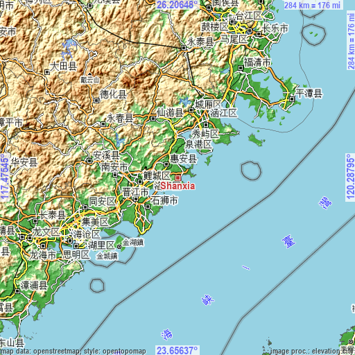 Topographic map of Shanxia