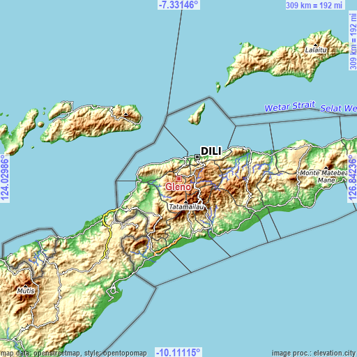 Topographic map of Gleno