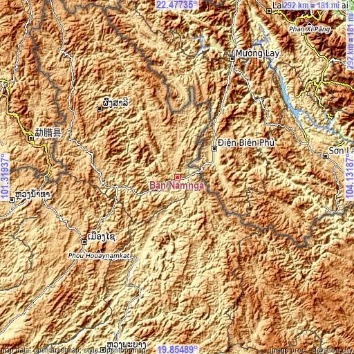 Topographic map of Ban Namnga