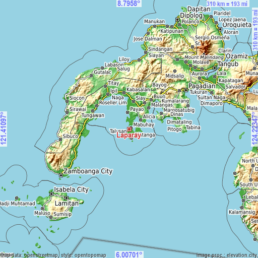 Topographic map of Laparay