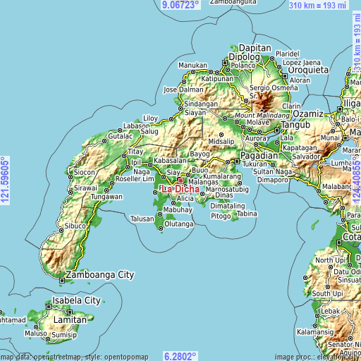 Topographic map of La Dicha