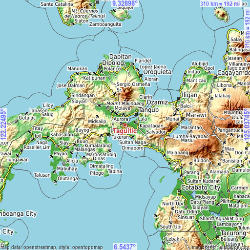 Topographic map of Taguitic