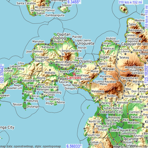 Topographic map of Lanipao