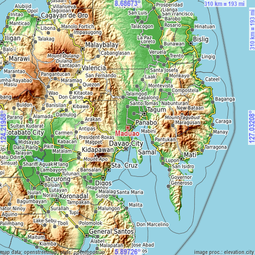 Topographic map of Maduao