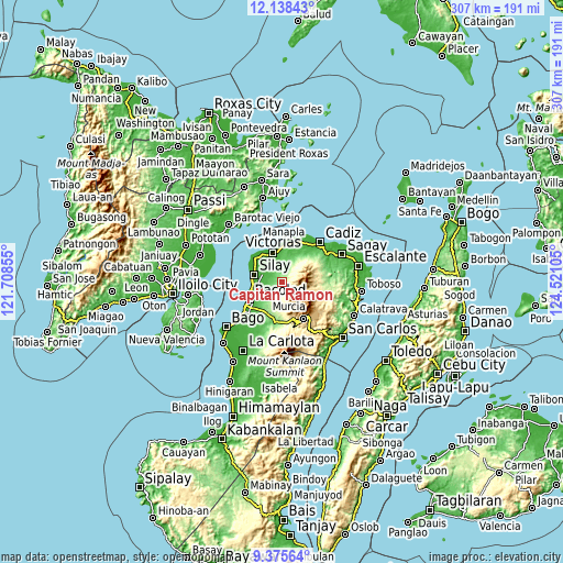 Topographic map of Capitan Ramon