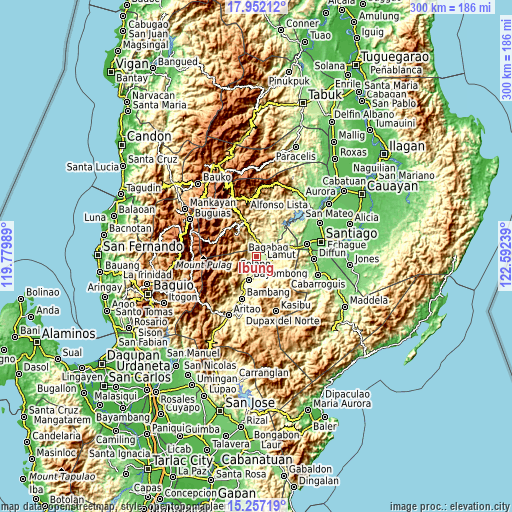 Topographic map of Ibung