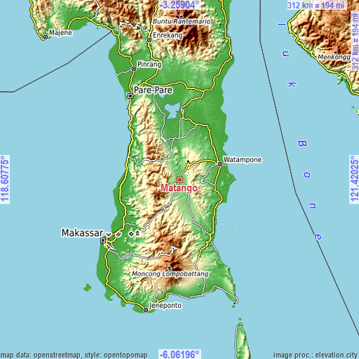 Topographic map of Matango