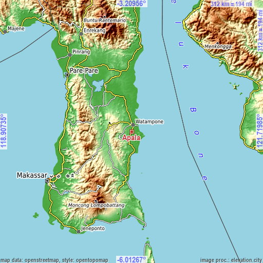 Topographic map of Apala