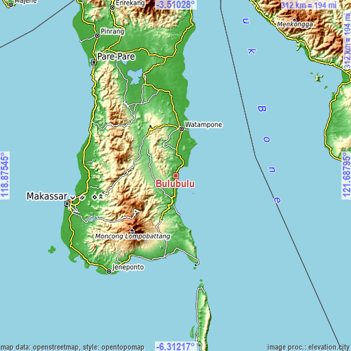 Topographic map of Bulubulu