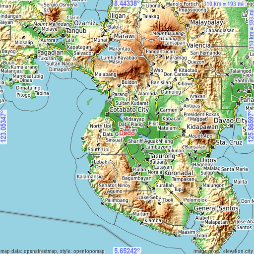 Topographic map of Dado