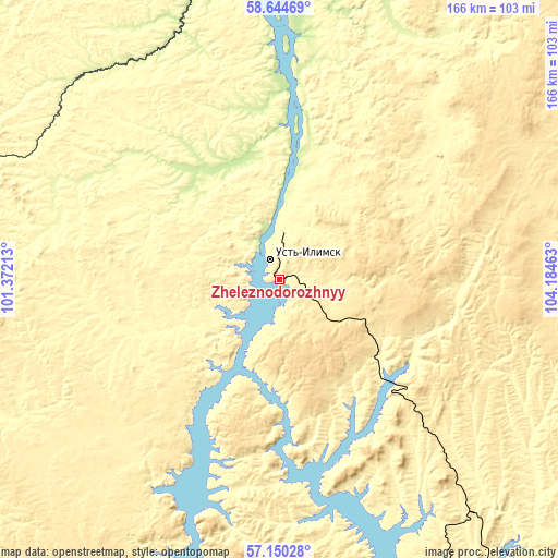 Topographic map of Zheleznodorozhnyy