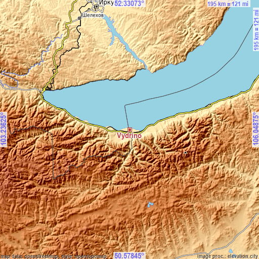 Topographic map of Vydrino