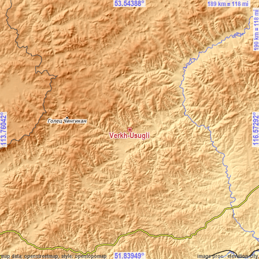 Topographic map of Verkh-Usugli