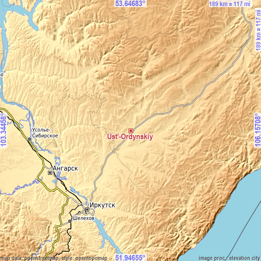 Topographic map of Ust’-Ordynskiy