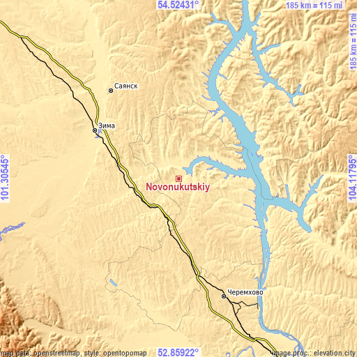 Topographic map of Novonukutskiy