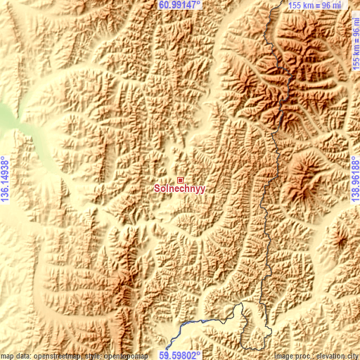 Topographic map of Solnechnyy