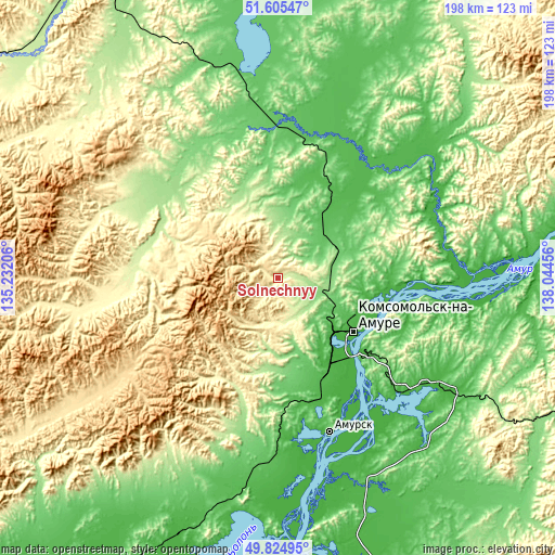 Topographic map of Solnechnyy